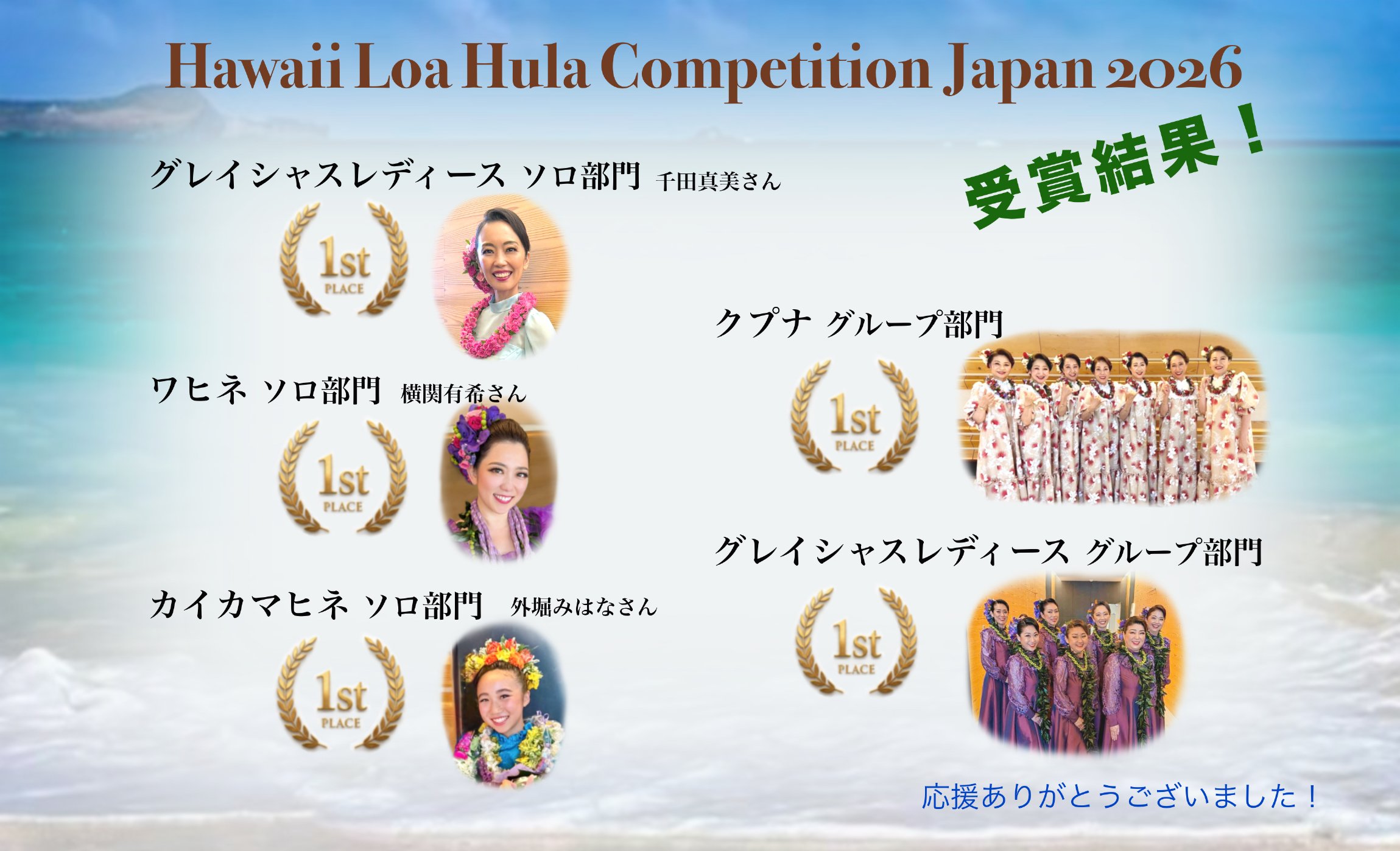 Hawaii Loa Hula Competition Japan 2026 受賞結果